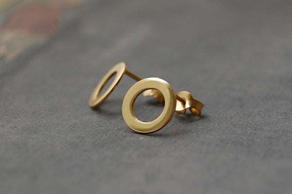 circle earstuds | 24k gold-plated