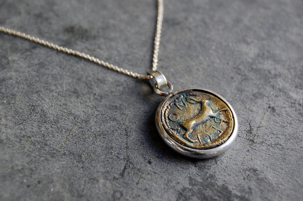 'roman coin' necklace | 925 silver | 20/20mm