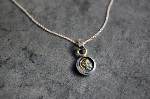 'roman coin' necklace | 925 silver | 10/10mm