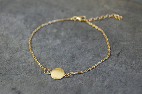 'Disc' bracelet | 24k Gold-plated