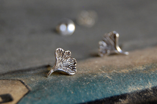 'ginkgo' earstuds | 925 silver