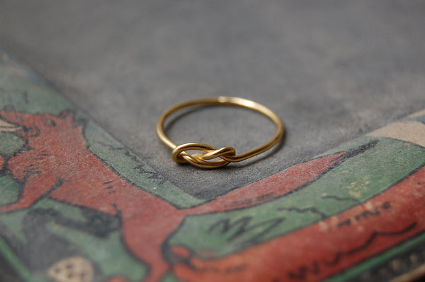 'infinity knot' ring | 24k gold-plated