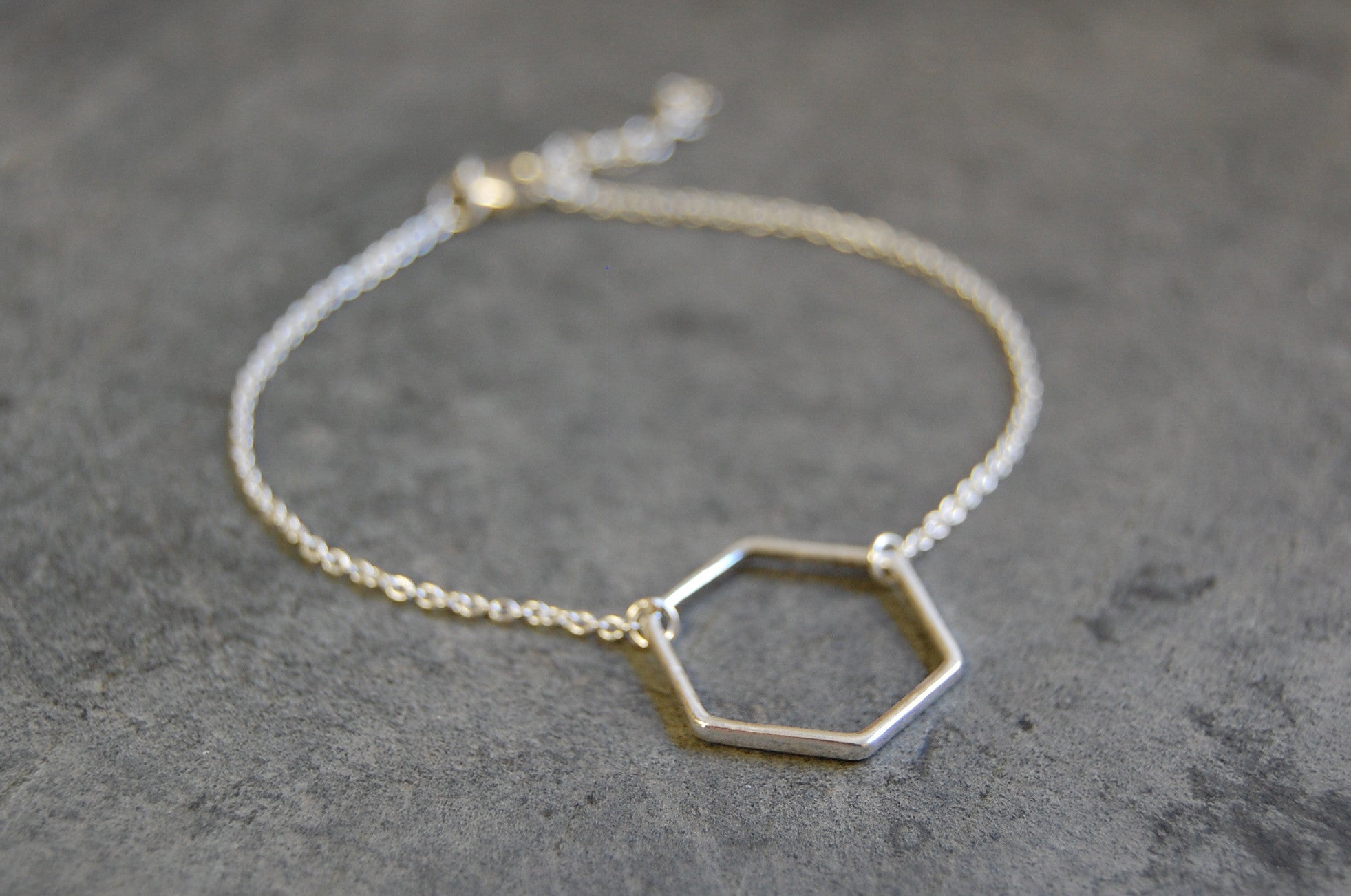 'Hexagonal ring' bracelet | 925 Silver