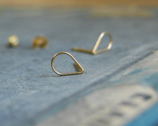 drop earstuds | 24k gold-plated