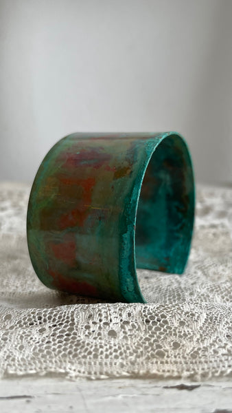 Cuff bracelet | medium | Turquoise patina