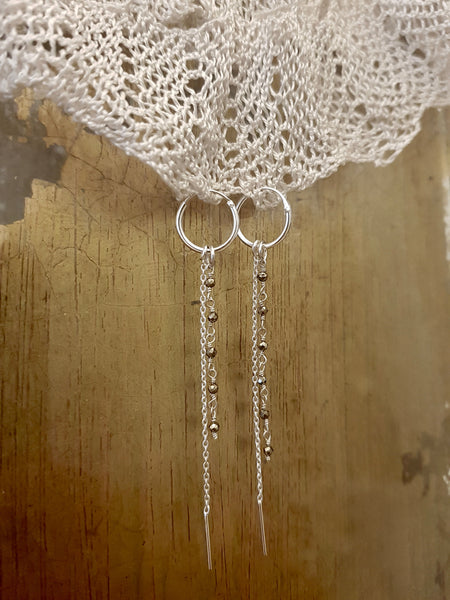 „Lena“ hoops | 925 Silver- 24 k gold  plated