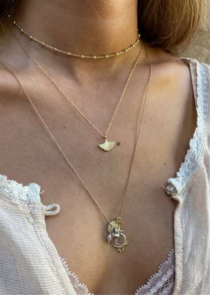 'ginkgo leaf' necklace | 925 silver