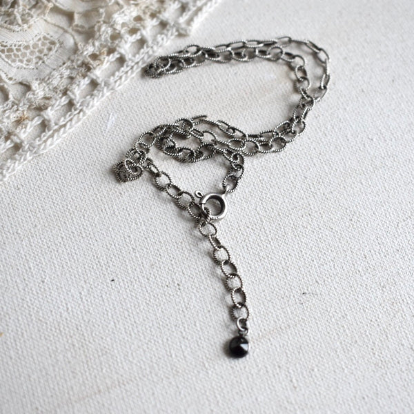 onyx | ‘braided' chain choker | 925 silver