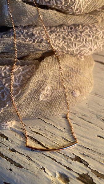 'tubular bar' necklace | 24k gold-plated