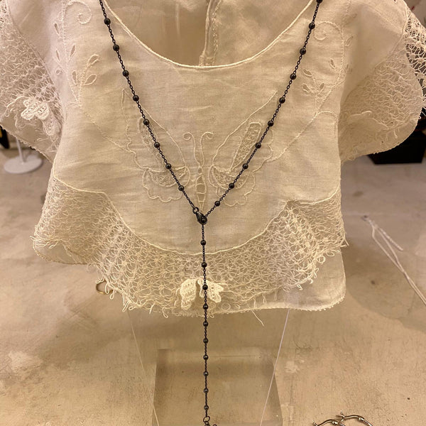 'rosario' necklace | 925 silver oxidized