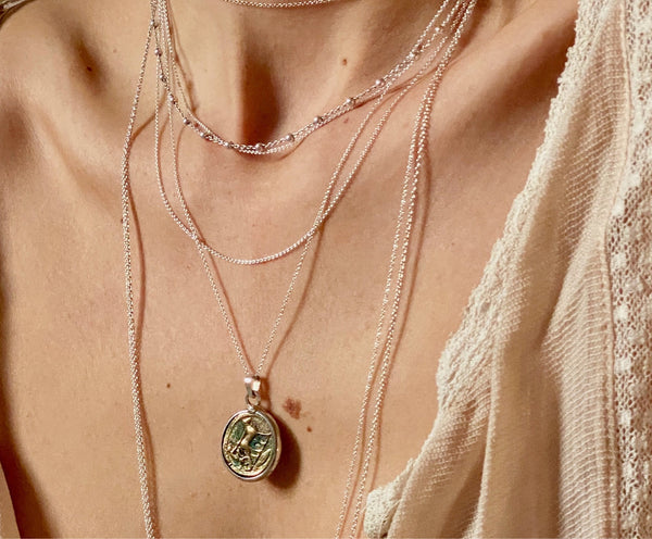 'roman coin' necklace | 925 silver | 20/20mm