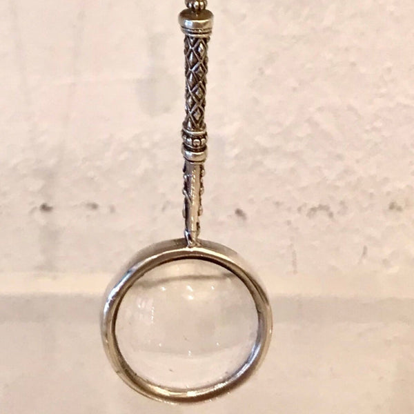 magnifier glass pendant  - 925 silver