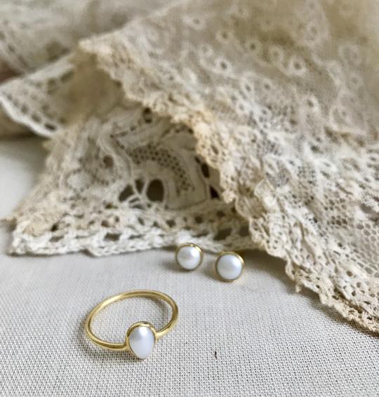 'perla' ring | 24k gold-plated