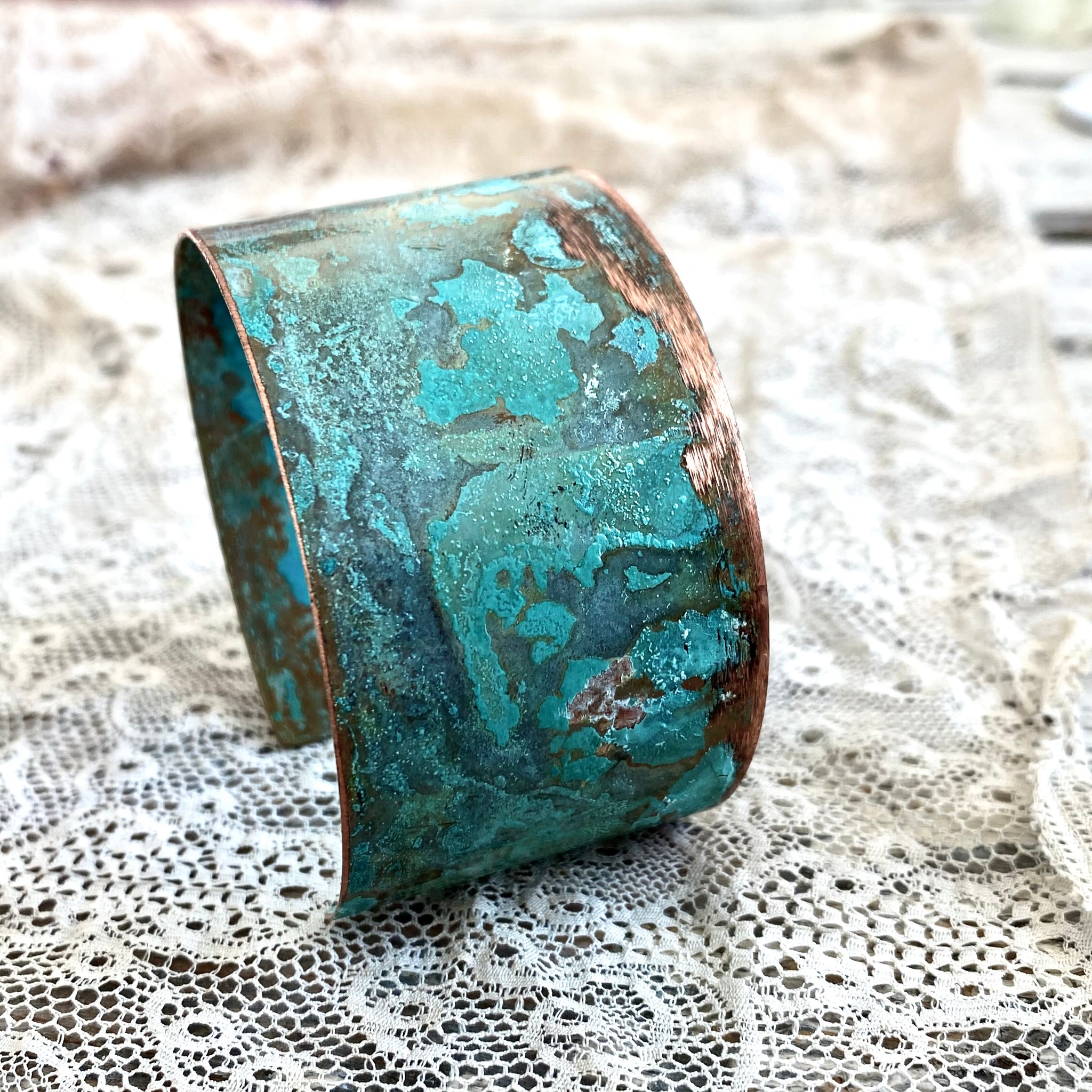 Cuff bracelet | medium | Turquoise patina