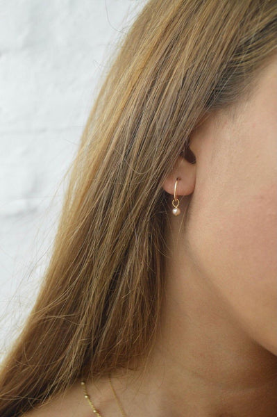 'Tiny pearl' hoops | 24k gold-plated | 12mm