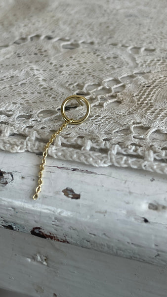 hoop and chain earstuds | 925 silver