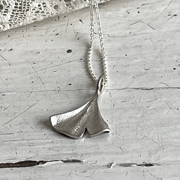 Gingko leaf necklace | silver 925