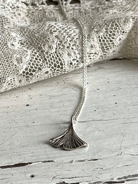 Gingko leaf necklace | silver 925