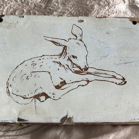 Deer engraved