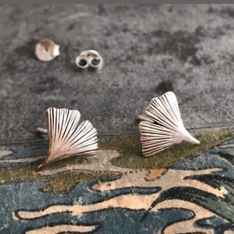 'ginkgo' earstuds | 925 silver