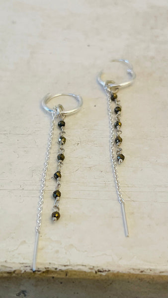 „Lena“ hoops | 925 Silver- 24 k gold  plated