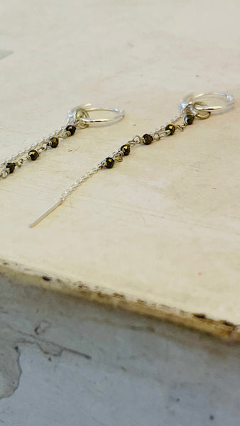 „Lena“ hoops | 925 Silver- 24 k gold  plated