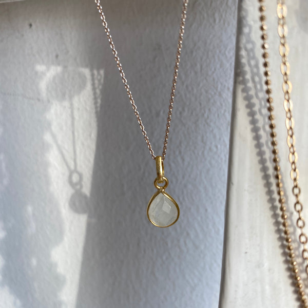Moonstone | cut pendant necklace | 24k Gold-plated