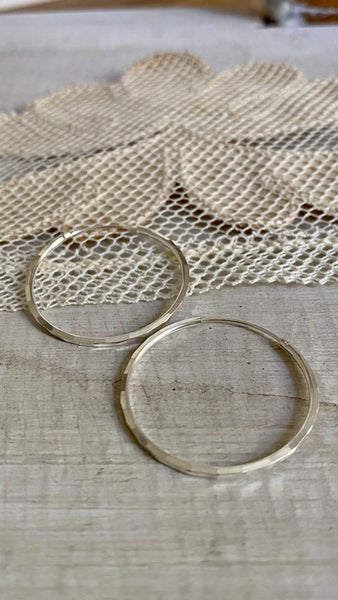 'Faceted' hoops | 925 silver | different sizes