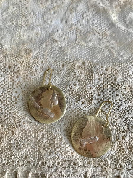 'Aura' earrings | copper & bronze