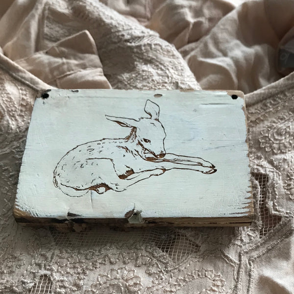 Deer engraved