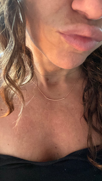 'tubular bar' necklace | 24k gold-plated