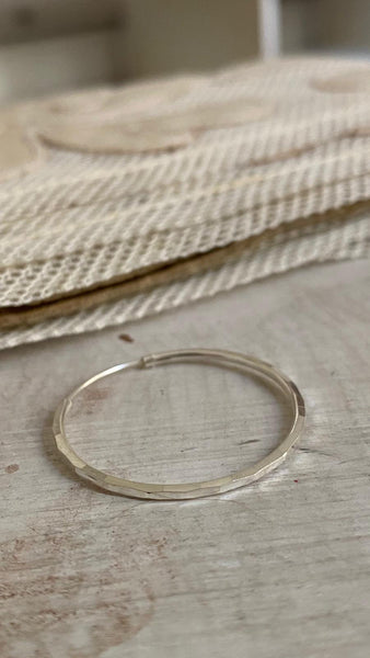 'Faceted' hoops | 925 silver | different sizes