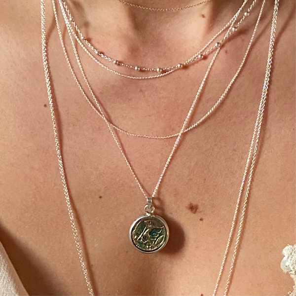 'roman coin' necklace | 925 silver | 20/20mm
