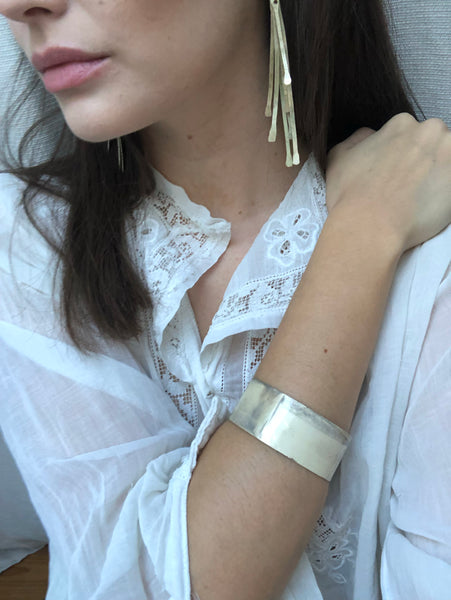 'Argentine stamen' earrings | oxidized copper