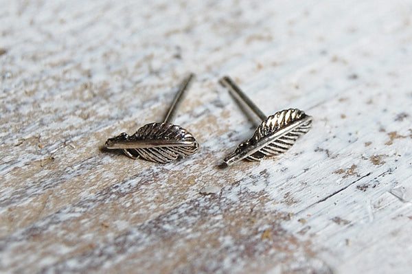 feather earstuds | 925 silver