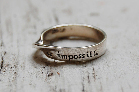'nothing is impossible' ring | 925 silver