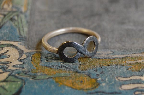 'infinity' ring | 925 silver oxidized