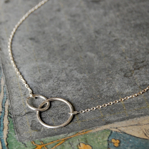 'two rings' necklace | 925 silver