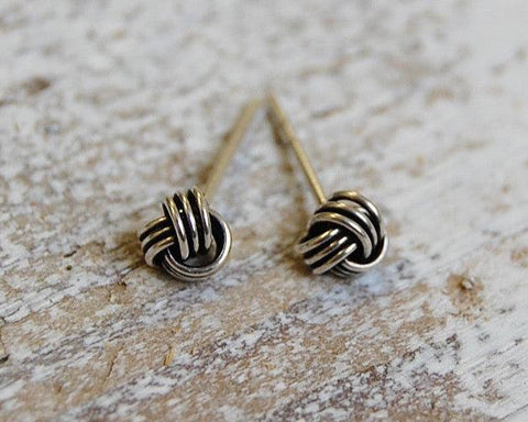Wire knot earstuds | 925 Silver