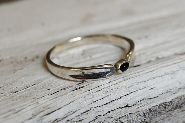 onyx | single stone ring | 925 silver