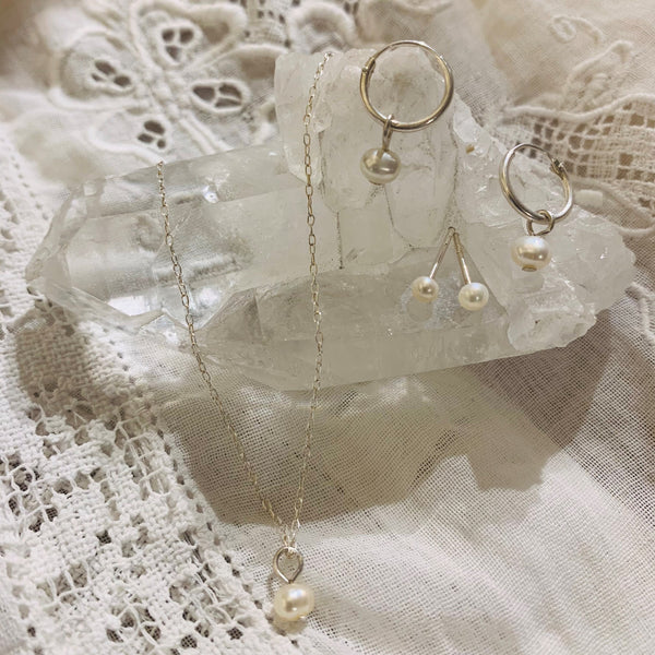 white pearl set | 925 silver