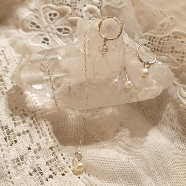 white pearl set | 925 silver