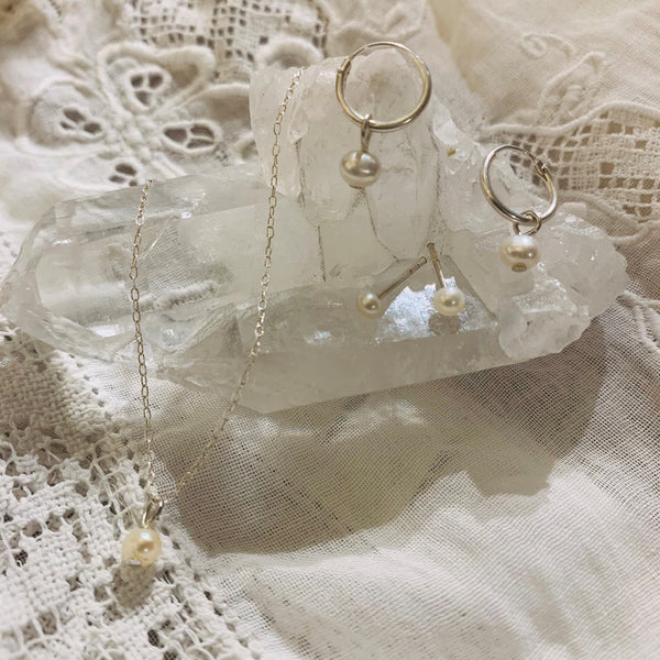 white pearl set | 925 silver