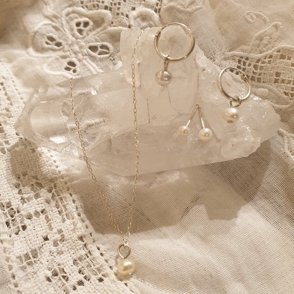 white pearl set | 925 silver